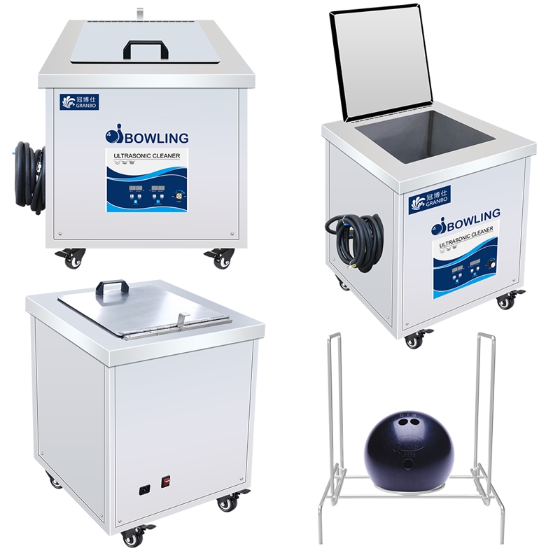 Bowling ball ultrasonic cleaning machine