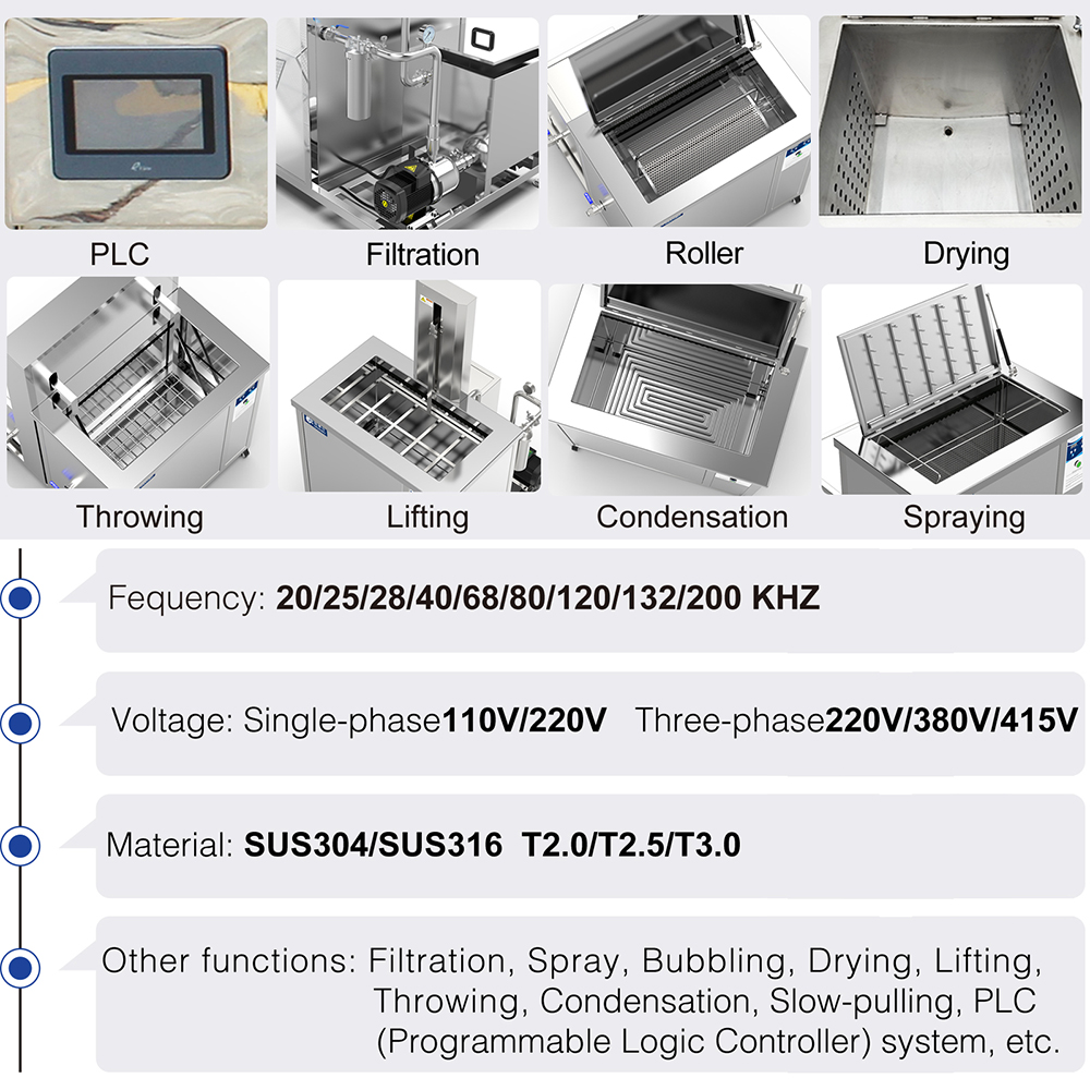 60L Oil and Rust Removal Industrial Ultrasonic Cleaner with Filtration Cycle