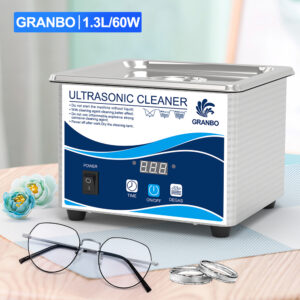 1.3L 60W Digital Degas 30mins Timer Portable Ultrasonic Cleaner Bath Washing Jewelry Shaver Print Head Glasses