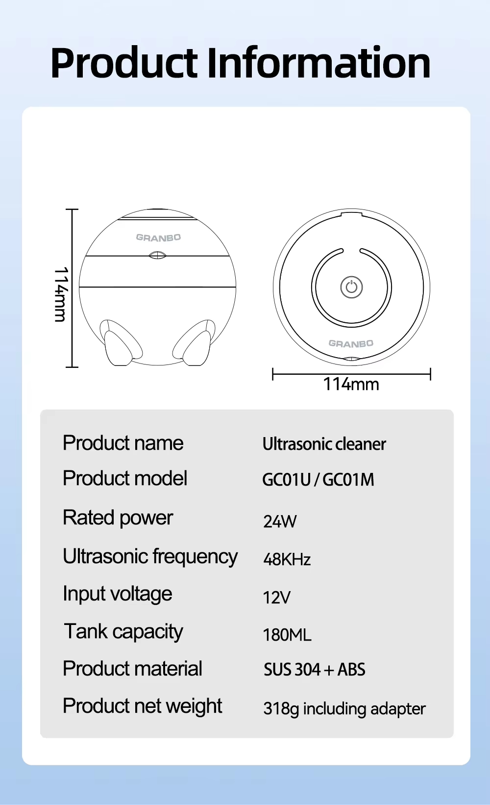 UV Ultrasonic Cleaner – 360° Deep Cleaning for Dentures, Jewelry & Household Use, with UV Light & 48kHz Frequency, 3 Modes
