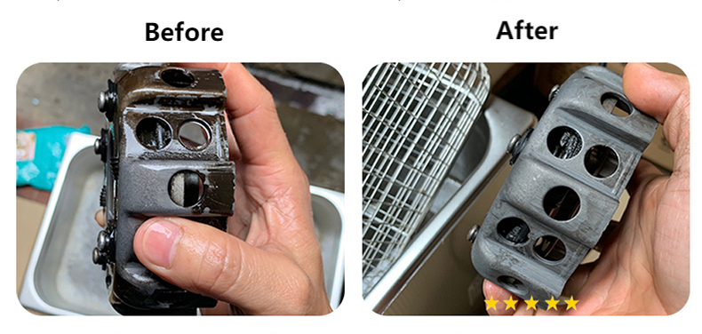 Chemical parts cleaned with ultrasonic cleaning machine
