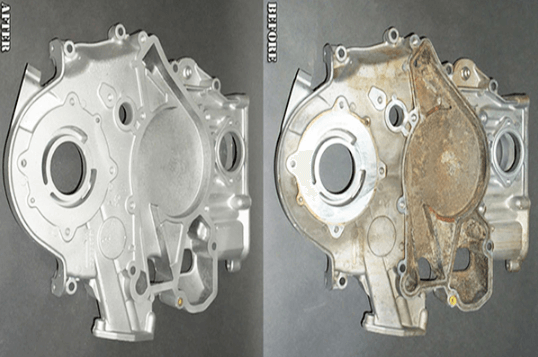 Before and after rust removal