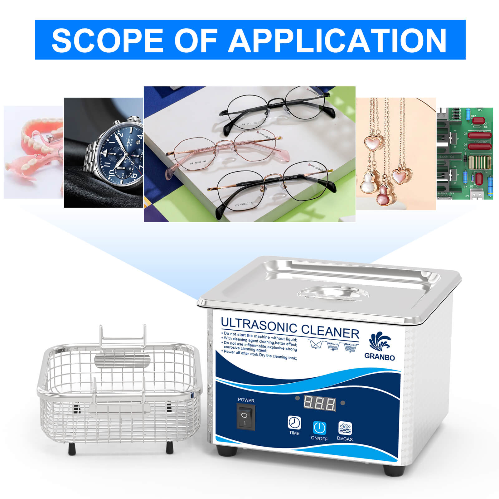 The scope of use of Granbao ultrasonic cleaning machine
