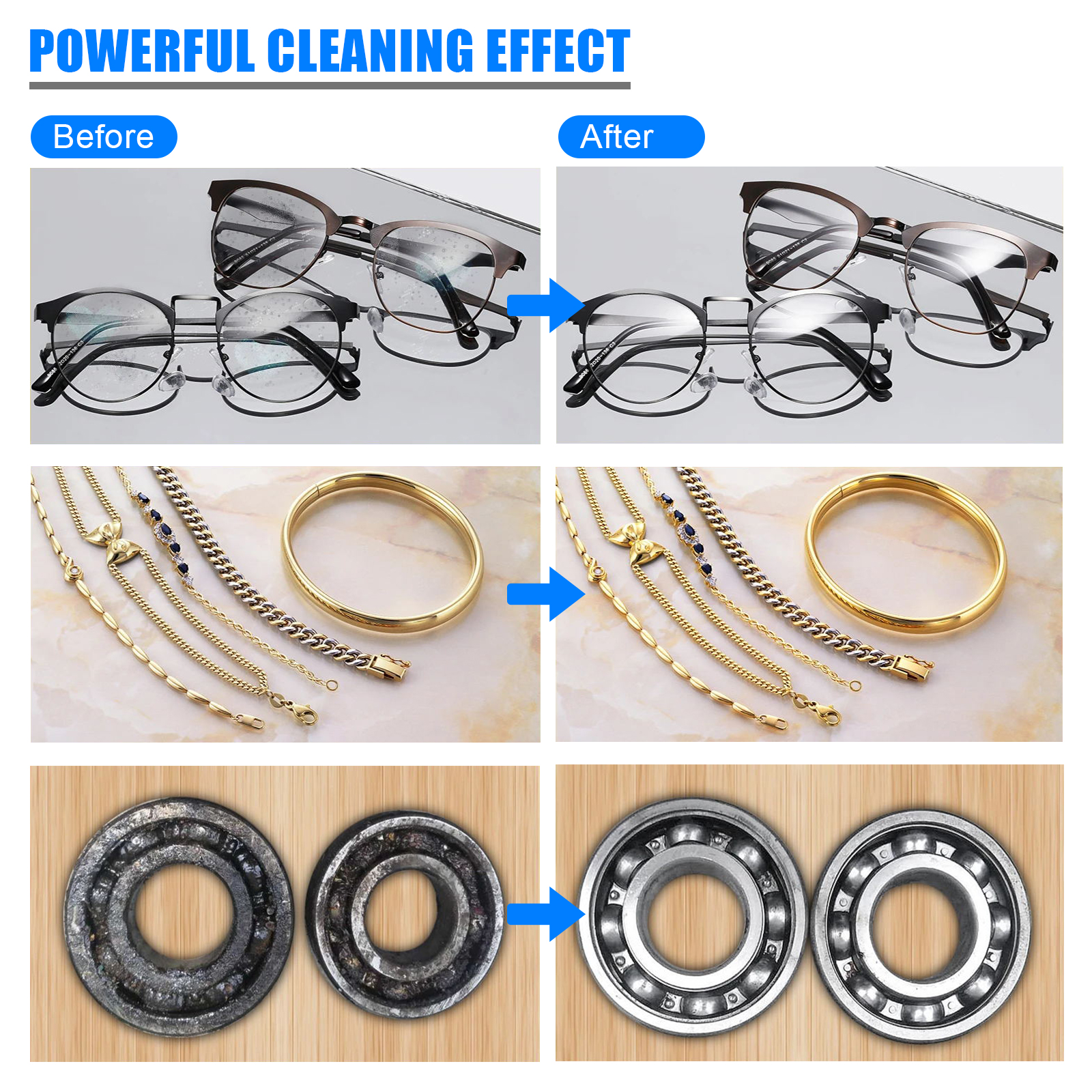 Before and after comparison