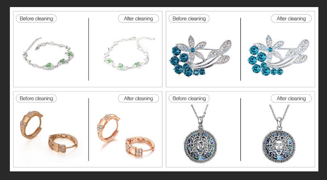 Jewelry cleaning comparison chart